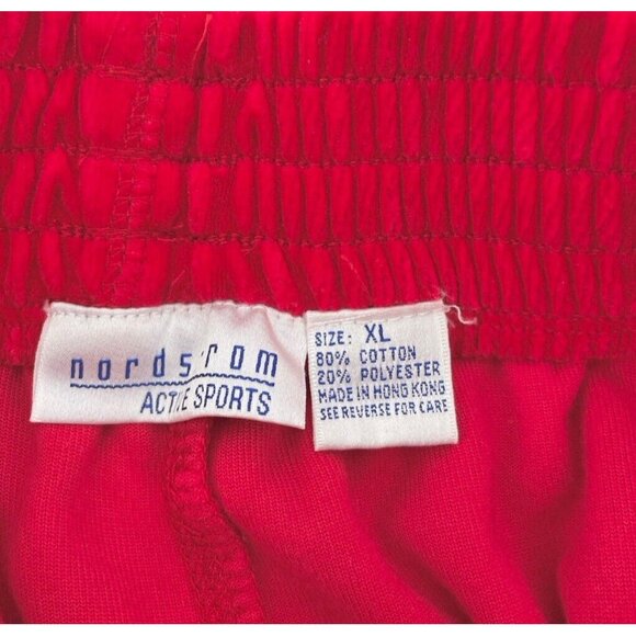 Vtg Nordstrom Active Sports Red Velour W/Pocket Straight Leg Pants XL - Picture 6 of 12